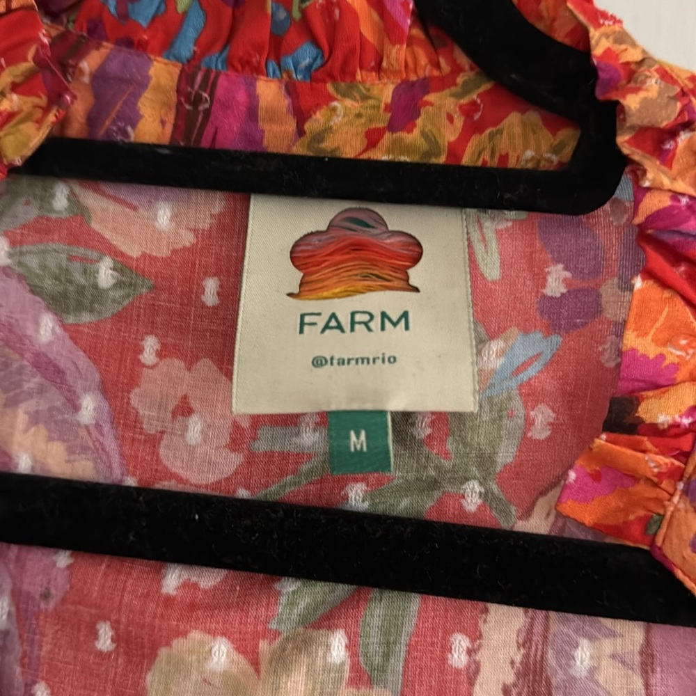 Farm Rio M Red Spring Banana Blouse - Picture 2 of 2